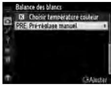 NIKON D610 - Sélectionner PRE (Pré-réglage manuel). - 2