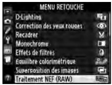 NIKON D610 - Sélectionner Traitement NEF (RAW). - 2
