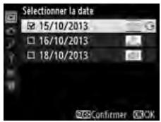 NIKON D610 - Sélectionner la date mise en surbrillance. - 2