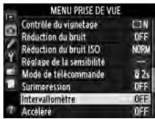NIKON D610 - Sélectionner Intervallomètre dans le menu Prise de vue. - 2