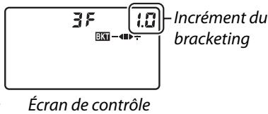NIKON D610 - Sélectionner un incrément de bracketing. - 3