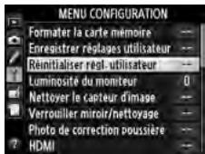 NIKON D610 - Sélectionner Réinitialiser régul. utiliseur. - 2
