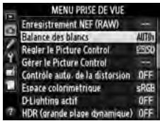 NIKON D610 - Le menu Balance des blancs - 1
