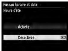 NIKON D610 - Activer ou désactiver l'heure d'étab. - 2