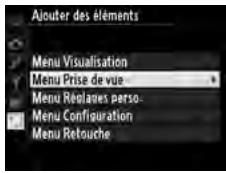 NIKON D610 - Sélectionner un menu. - 2