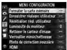 NIKON D610 - Menu Configuration : configuration de l'appareil photo - 6