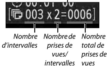 NIKON D610 - Choiser le nombre d'intervalles et le nombre de prises de vues par intervalle. - 3