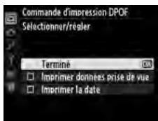 NIKON D610 - Afficher les options d'impression. - 2