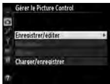 NIKON D610 - Sélectionner Enregistrer/éditer. - 2