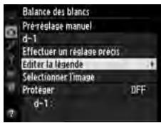 NIKON D610 - Sélectionner Éditer la légende. - 2