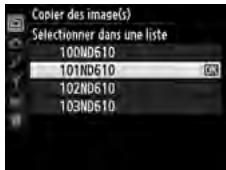 NIKON D610 - Sélectionner un dossier de destination. - 2
