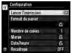 NIKON D610 - Afficher les options d'impression. - 2