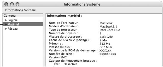 APPLE MACBOOK 12 MJY426SCO - Vous pouvez utiliser informations système pour obtenir des informations détaillées sur votre macbook. - 1