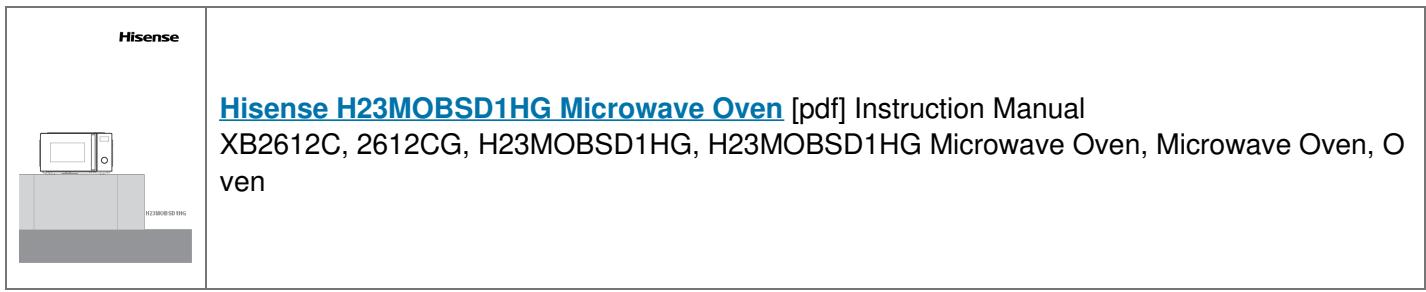 HISENSE H23MOBSD1HG - Documents / Resources - 1
