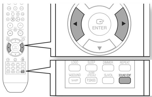 SAMSUNG HT-X710T - Réglage manuel du volume de l'enceinte et équilibre avec la touche SOUND EDIT. - 2