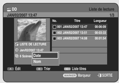 SAMSUNG DVD-HR755 - Utilisation du bouton PLAY LIST - 2