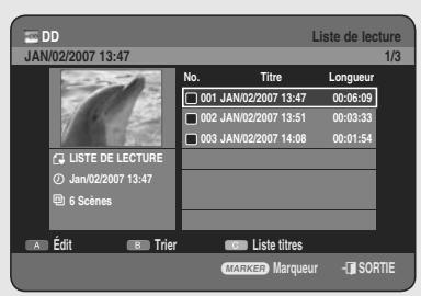 SAMSUNG DVD-HR755 - Utilisation du bouton PLAY LIST - 1