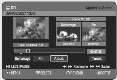 SAMSUNG DVD-HR755 - Modification d'une scène (replacement d'une scène) - 6