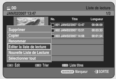 SAMSUNG DVD-HR755 - Utilisation du bouton PLAY LIST - 2
