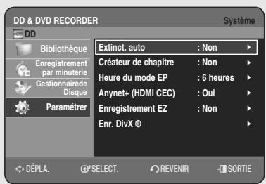 SAMSUNG DVD-HR755 - Configuration des options de langue - 2