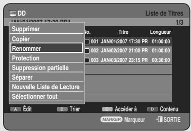 SAMSUNG DVD-HR755 - Utilisation du bouton TITLE LIST - 3
