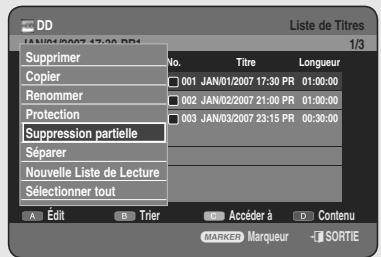 SAMSUNG DVD-HR755 - Utilisation du bouton TITLE LIST - 2