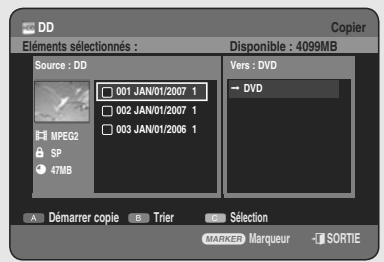 SAMSUNG DVD-HR755 - Utilisation du bouton TITLE LIST - 2