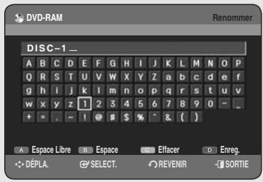 SAMSUNG DVD-HR755 - Modification du nom du fichier Musical/Photo/DivX - 3