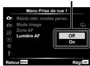 OLYMPUS TG-5 - Utilisez  (molette principale) pour selectionner le sousmenu 1 souhaité puis appuyez sur la touche. - 3