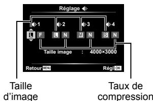 OLYMPUS TG-5 - Choix des options de qualite d'image JPEG [Réglage ←:] - 1