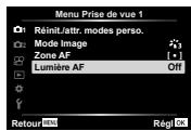 OLYMPUS TG-5 - Utilisez  (molette principale) pour selectionner le sousmenu 1 souhaité puis appuyez sur la touche. - 1