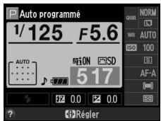 NIKON D3200 18-55 UR II - Format de l'affichage des infos - 1