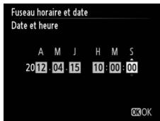 NIKON D3200 18-55 UR II - Régler la date et l'heure. - 2