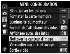 NIKON D3200 18-55 UR II - Sélectionner Nettoyer le capteur d'image dans le menu Configuration. - 2