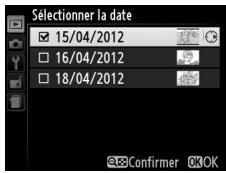 NIKON D3200 18-55 UR II - Sélectionner la date en surbrillance. - 2