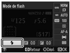 NIKON D3200 18-55 UR II - Afficher les options du mode de flash. - 2