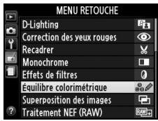 NIKON D3200 18-55 UR II - Afficher les options de retouche. - 2