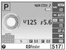NIKON D3200 18-55 UR II - Positionner le curseur dans l'affichage des informations. - 2