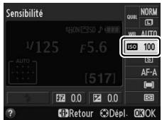 NIKON D3200 18-55 UR II - Afficher les options de sensibilité. - 2