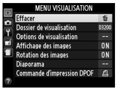 NIKON D3200 18-55 UR II - Placer le curseur dans le menu sélectionné. - 2