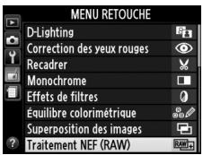 NIKON D3200 18-55 UR II - Sélectionner Traitement NEF (RAW). - 2