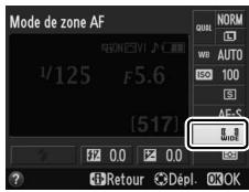 NIKON D3200 18-55 UR II - Afficher les modes de zone AF. - 2