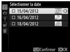 NIKON D3200 18-55 UR II - Mettre une date en surbrillance. - 2
