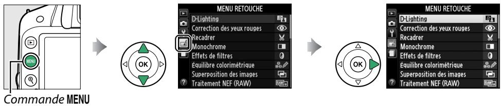 NIKON D3200 18-55 UR II - Menu Retouche : création de copies retouchées - 1