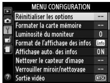 NIKON D3200 18-55 UR II - Menu Configuration : configuration de l'appareil photo - 7