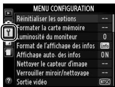 NIKON D3200 18-55 UR II - Menu Configuration : configuration de l'appareil photo - 4