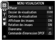NIKON D3200 18-55 UR II - Menu Visualisation : gestion des images - 4