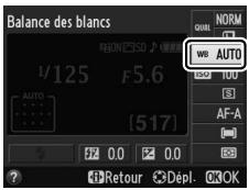 NIKON D3200 18-55 UR II - Afficher les options de balance des blancs. - 2