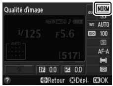NIKON D3200 18-55 UR II - Afficher les options de qualité d'image. - 2