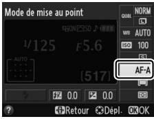 NIKON D3200 18-55 UR II - Afficher les options du mode de mise au point. - 2